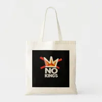 No Kings Anti Minimal Clean Design Tote Bag
