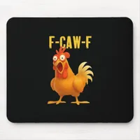 F Caw F Funny Chicken Meme Trendy Modern Style Mouse Pad