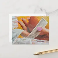 Vintage Hand Holds Orange and Ingredients List Postcard