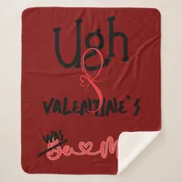 Ugh Valentine's - Was Mine on deep red | Sherpa Blanket