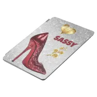 Red & Gold on silver High Heel Shoe | iPad Air Cover