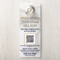 Home Value Range in 60 Seconds—Scan & Text Door Hanger