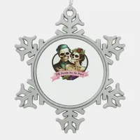 Till Death Do Us Part Valentine Skeleton Classic  Snowflake Pewter Christmas Ornament