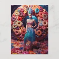 Lots of Donuts Fashion Model Postcard