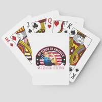 No Kings In America Since 1776 USA Flag Save  Esse Poker Cards
