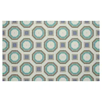 Squares & Octagon Shapes Geometric Pattern Fabric