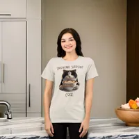 Emotional Support Coffee Funny Cat Mental Health  Tri-Blend Shirt