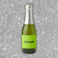 Green Summer Bachelorette Bridesmaid Proposal Sparkling Wine Label