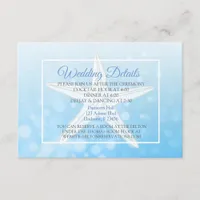 Oceanic Blue Bubbles Starfish Wedding Details Card