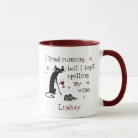 I Tried Running Funny Wine Quote Mug