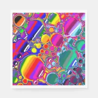 Rainbow Blast Abstract Art   Napkins