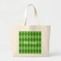 Tote - Two Toned Diamond Pattern