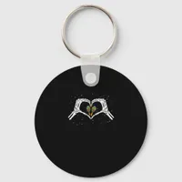 Skeleton Hand Heart Maracas Cinco De Mayo Mexican  Keychain