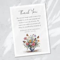 Butterfly Sympathy Funeral Thank You Card