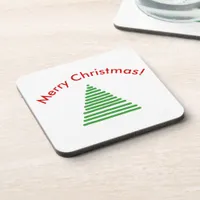 Coaster Set - Xmas Tree with Curved Text