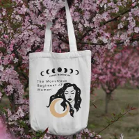 Witchy Celestial Moon & Star Woman Aesthetic Tote Bag