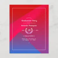 Geometric Glow Graduation Party Flyer
