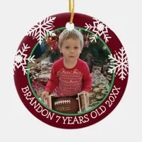 Add Your Child's Picture to this Christmas  Ceramic Ornament