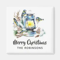 Watercolor Christmas Lantern Magnet