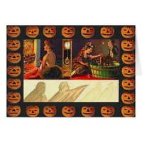 Vintage Women, Ghost and Jack o' Lanterns