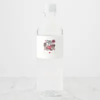 Skeleton Hands Valentines Day Classic Water Bottle Label