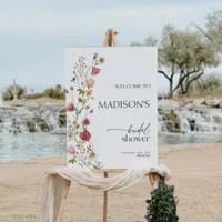 Floral Bridal Shower Welcome Sign