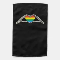 Bone Hands Heart Active Modern Aesthetic Garden Flag