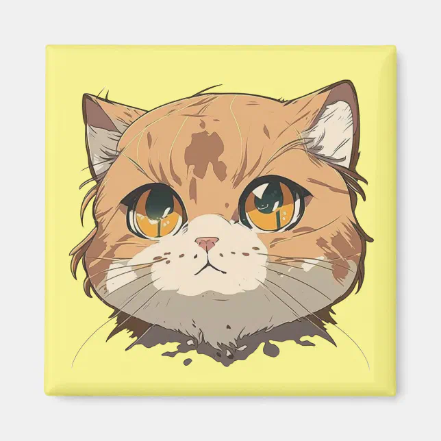 Anime Cat Face Magnet