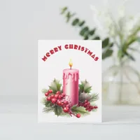 Burning Candle - Christmas Card