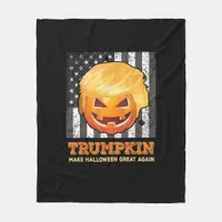 Trumpkin Make Halloween Great Again President  Pum Fleece Blanket