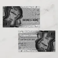 GUITAR Grey Black Music Business card