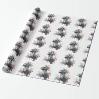 Adorable Watercolor Bird Wrapping Paper