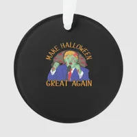 Halloween  Trumpkin Tri-Blend Ornament