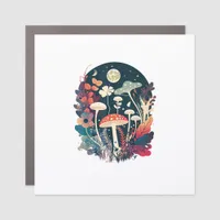 Aesthetic Goblincore And Cottagecore Mushroom Crea Car Magnet