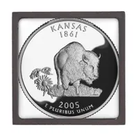Faux Kansas State Quarter Keepsake Box