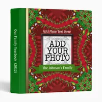 Christmas Holidays Family Photo Yearbook 3 Ring Binder