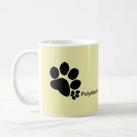 Mug - Polydactyl paw prints (smooth)