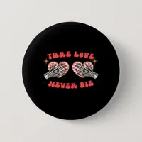 Skeleton Hands Heart Design Classic Button