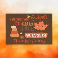 Fall Decor Pumpkin Thanksgiving on Brown | Placemat