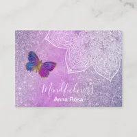 *~* Meditation Reik Yoga Mandala Butterfly Business Card