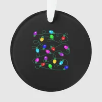 Christmas Lights -Let's Get Lit Lights- Merry & Br Ornament