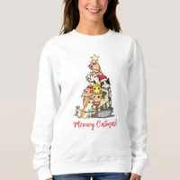 Cute Meowy Catmas Cat Christmas Tree Sweatshirt