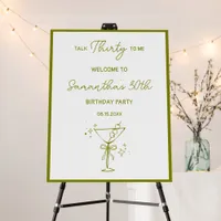"Talk Thirty To Me" Dirty Martini 30th Birthday Foam Board