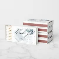 Rustic Watercolor Dusty Blue Matchboxes