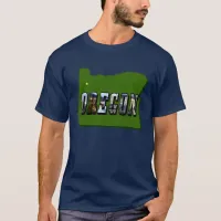 Oregon Map and Picture Text T-Shirt