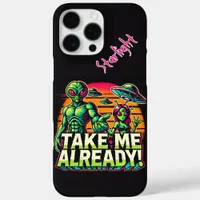 Aliens Await in Cosmic Design! iPhone 16 Pro Max Case