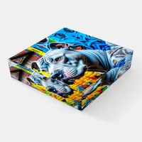 Urban Graffiti Street Art City Pitbull Lover Paperweight