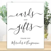 Wedding Cards and Gifts Sign Modern Calligraphy