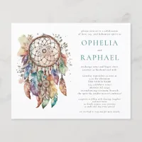 PAPER Boho Colorful Dreamcatcher Wedding Teal