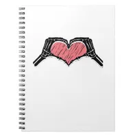 Skeleton Hand Heart Sign Valentines Day Classic Notebook